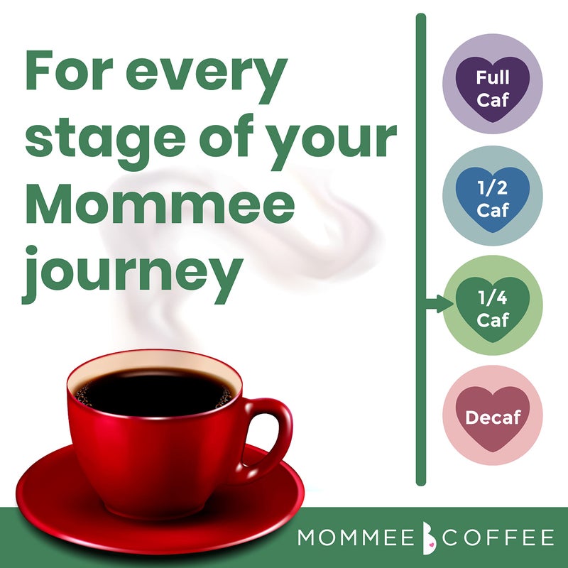 Mommee Coffee Quarter Caf Ground Low Acid Coffee - 100% Arabica Organic Coffee Beans with Smooth Caramel Flavor - Medium Grind for Drip, Reusable One Cup Filters - 11 oz - Image 5